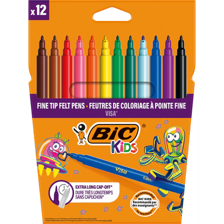 feutr Pochette de 12 Feutres kids visa BIC – Image 1