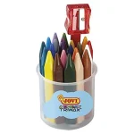 Boite Crayons de 24 Cire triangulaires TRIWAX JOVI