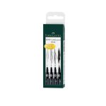 Pochette de 4 marqueurs Pitt artist Pen black  FABER-CASTELL