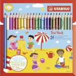 Pochette Crayons de 24 couleur triangulaires STABILO