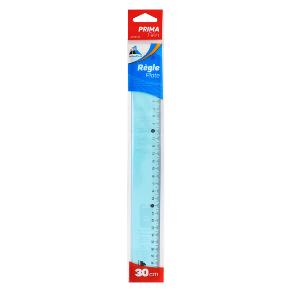 règle 30cm Règle Plate 30 cm Prima Géo PURPLE OFFICE PLAST – Image 1