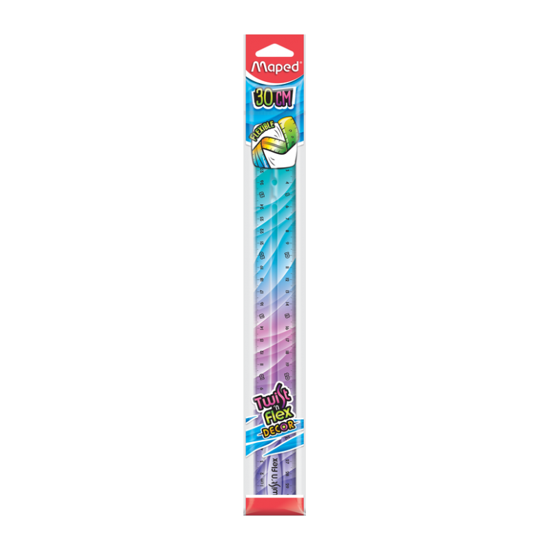 regle-twist-n-flex-30cm-decoree (3) Règle Flexible Triple Décimètre 30CM MAPED – Image 1
