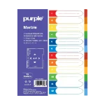 Jeu D'intercalaires de 12 Cartonnée OFFICE PLAST  PURPLE