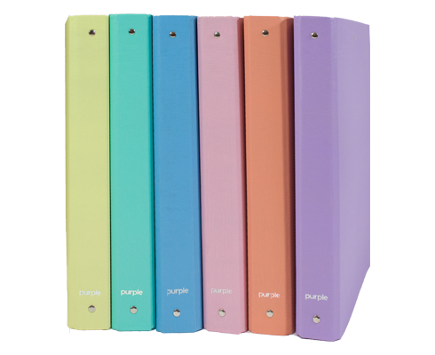 PASTEL PP Classeur Pastel à 4 anneaux Dos 40 mm rigide PURPLE – Image 1