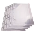 Paquet de 100 Pochettes transparentes Perforées pour classeur PURPLE – Image 2