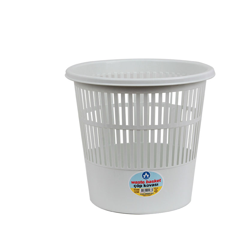 corbeille-a-papier-en-plastique-ark-11l-1 Poubelle Blanc ARK – Image 1