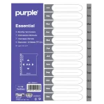 Jeu D'intercalaires Mensuel  Plastique OFFICE PLAST  PURPLE