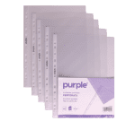 Paquet de 100 Pochettes transparentes Perforées pour classeur PURPLE