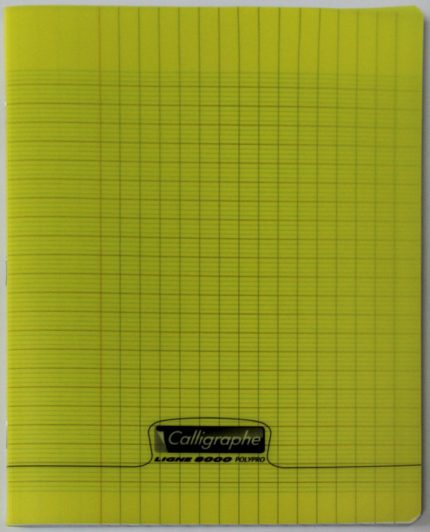 Cahier 17x22 Couverture Jaune 48P Grands Carreaux 90G Calligraphe