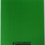 Cahier Piqûre CONQUERANT 17 x 22cm 96 Pages 90 Gr -Vert