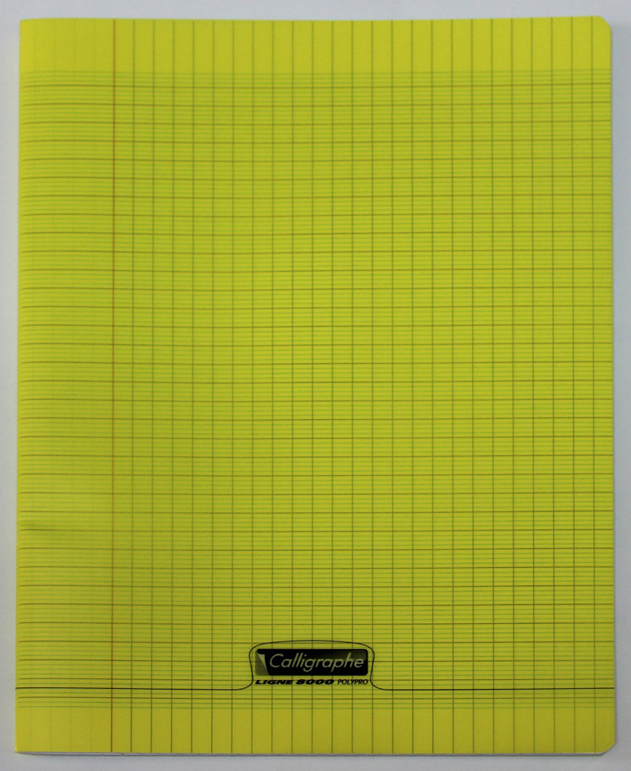 23 a4 Cahier 21×29.7 Couverture Jaune 192P Grands Carreaux 90g Calligraphe – Image 1