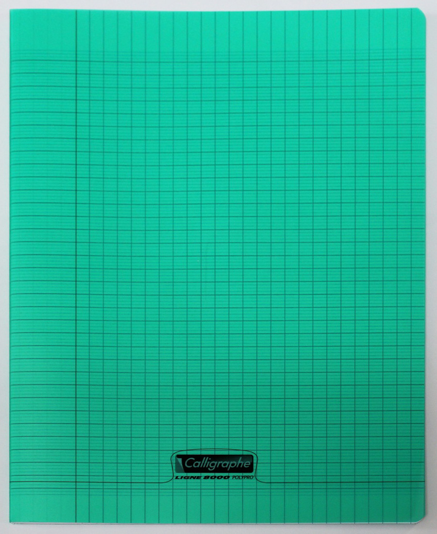 24 a4 Cahier 21×29.7 Couverture Vert 192P Grands Carreaux 90g Calligraphe – Image 1