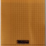 Cahier 17x22 Couverture Orange 48P Grands Carreaux 90G Calligraphe