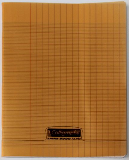 Cahier 17x22 Couverture Orange 48P Grands Carreaux 90G Calligraphe