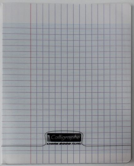 Cahier 17x22 Couverture Transparent 96P Grands Carreaux 90G Calligraphe
