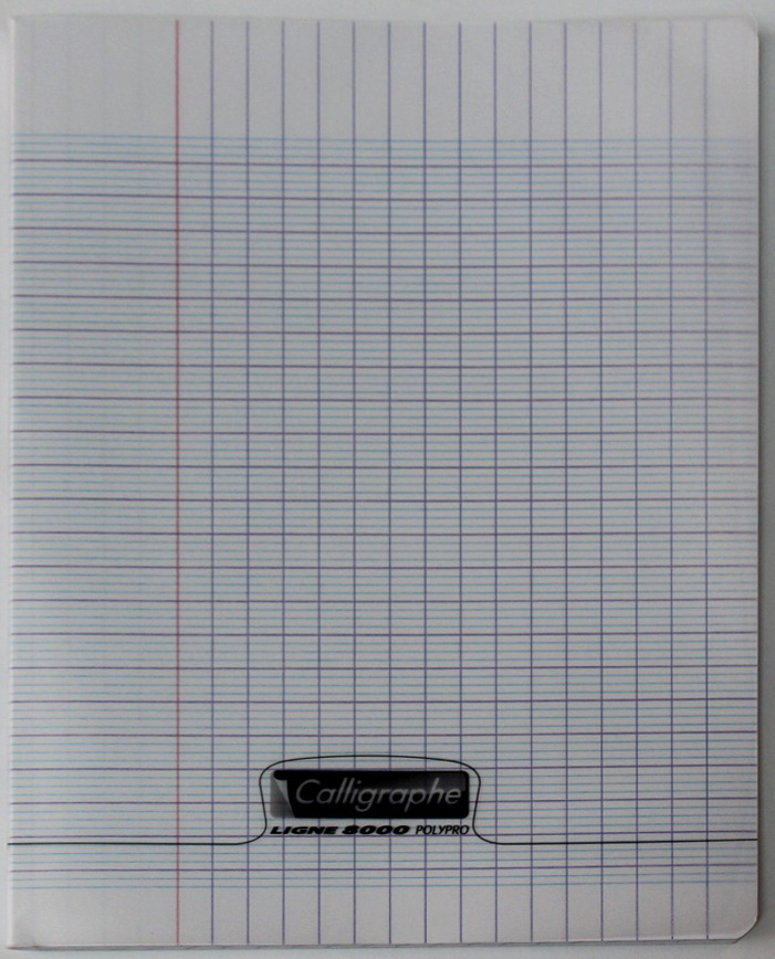 4 Cahier 17x22 Couverture Transparent 96P Grands Carreaux 90G Calligraphe – Image 1