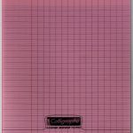 Cahier 17x22 Couverture Rose 96P Grands Carreaux 90G Calligraphe