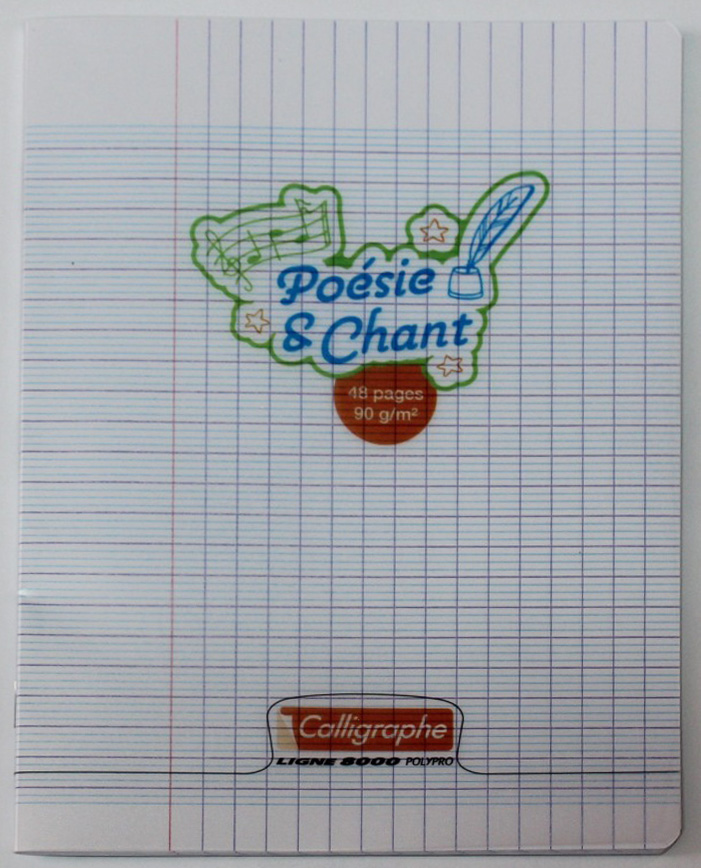 55 Cahier de poésie et chant ligne 8000 polypro 17*22 48P 90g Calligraphe – Image 1