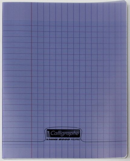 Cahier 17x22 Couverture Violet 96P Grands Carreaux 90G Calligraphe