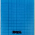 Cahier 17x22 Couverture Plastique Bleu 96P Grands Carreaux 90G Calligraphe
