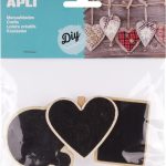 Pochette de 3 mini pinces en bois ardoise APLI