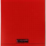 Cahier 17x22 Couverture Rouge 48P Grands Carreaux 90G Calligraphe