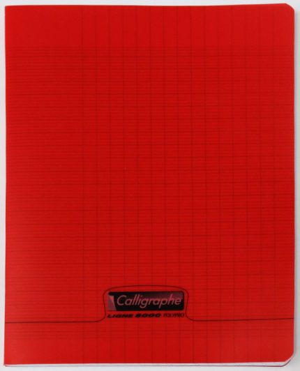 Cahier 17x22 Couverture Rouge 96P Grands Carreaux 90G Calligraphe