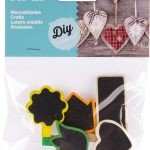 Pochette de 5 mini pinces en bois ardoise APLI