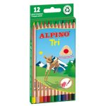 Pochette de 12 crayons de couleur triangulaires TRI ALPINO
