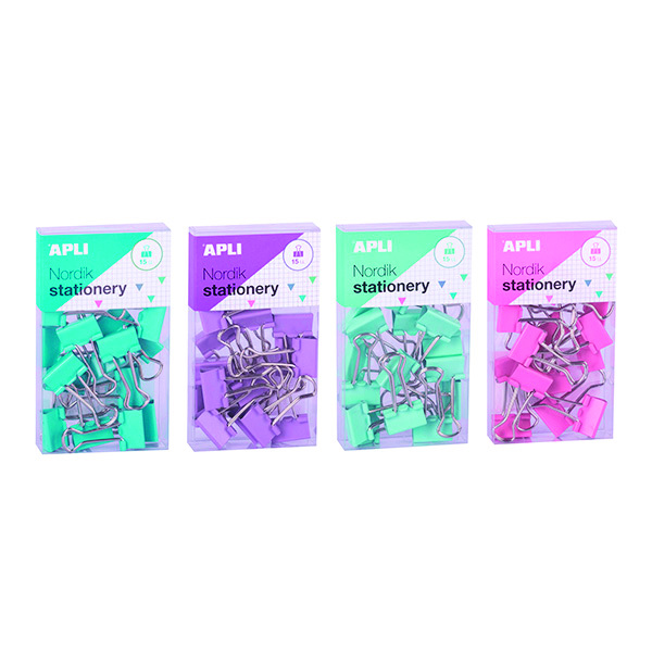 CLIP Binder Clip Nordik Stationery Couleur Pastel APLI – Image 1