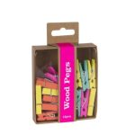 Wood Pegs Couleur Fluo  APLI