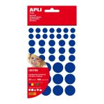 Gommettes formes géométriques permanentes jaune, bleu, rouge et vert 20 feuilles APLI