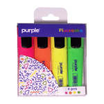 Pochette de 4 Surligneurs fluoreska PURPLE