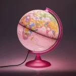 Globe terrestre Illuminé et Rotatif 25 CM TECNODIDATTICA PINK ZOO – Image 2