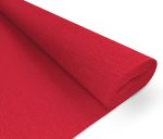 Papier Crépon De Couleur Unie -Rouge