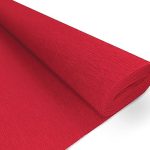 Papier Crépon De Couleur Unie -Rouge