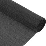Papier Crépon De Couleur Unie -Noir