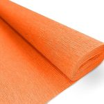 Papier Crépon De Couleur Unie - Orange