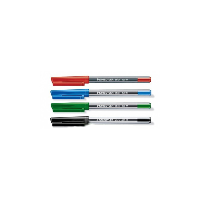 -boite-de-50-stylos-bille-staedtler-stick-pointe-medium-4-coloris-au-choix- Boite de 50 Stylo à Bille STAEDTLER – Image 1