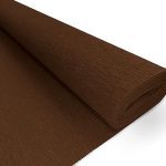 Papier Crépon De Couleur Unie -Marron
