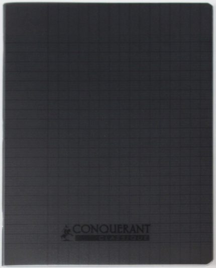 Cahier Piqûre CONQUERANT 17 x 22cm 96 Pages 90 Gr -Noir