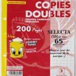 Copies Doubles Perforées 17*22 200P PM 60G Selecta
