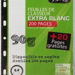 Feuilles de Classeur A4 200P+ 20 Gratuites 90G Liberta