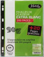 Feuilles de Classeur A4 200P+ 20 Gratuites 90G Liberta