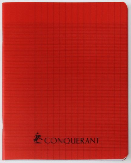 Cahier Piqûre CONQUERANT 17 x 22cm 96 Pages 90 Gr -Rouge