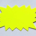 Lot de 20 étiquettes forme éclatée couleur fluo PM