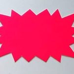 Lot de 20 étiquettes forme éclatée couleur fluo MM