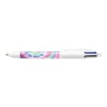 Stylo de 4 Couleurs Classiques - Décors Botanique et Tie & Dye BIC