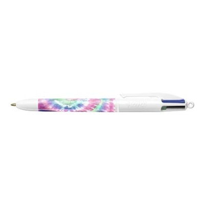 503774-5 Stylo de 4 Couleurs Classiques - Décors Botanique et Tie & Dye BIC – Image 1