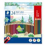 Crayons de couleur Noris - Couleurs assorties (Paquet de 20 + 4 OFFERTS) STAEDTLER 185 C24P
